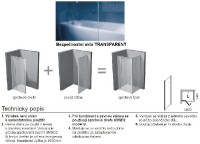 Ravak SmartLine SMPS-100 sprchová pevná stěna Pravá rám chrom výplň Transparent 9SPA0A00Z1